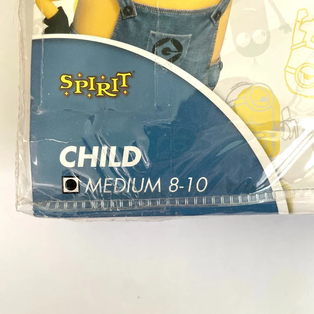 Minions Kevin Costume Child Medium 8-10 Boys Girls Goggles Hat Spirit Halloween - Picture 3 of 5
